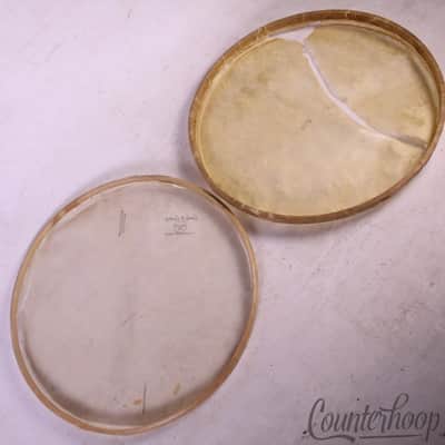 Leedy&Ludwig Standard Uka Slunk 2x 14" Resonant Snare Drum Heads Vintage 50s USA image 3