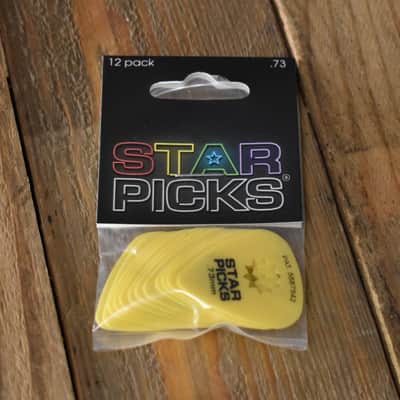 Star Picks Yellow .73mm Guitar Picks - 12 Pack image 1