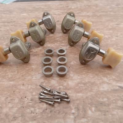 Set of Vintage 1940's Epiphone Kolb Guitar Tuners w/ Ferrules, Screws! image 1