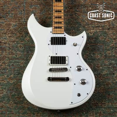 Dunable Guitars Cyclops DE Matte Pearl White, Flame Neck w/ hardcase