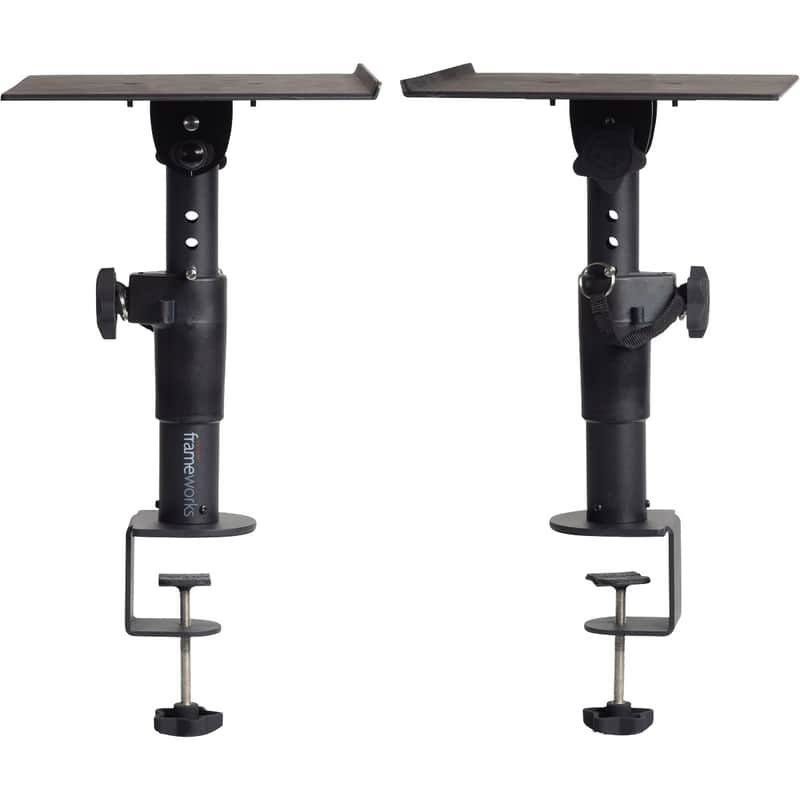 Gator Frameworks GFWSPKSTMNDSKCMP Clamp-On Studio Monitor Stand (Pair) image 1