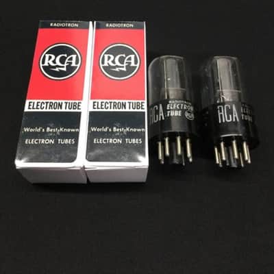 MATCHED PAIR RCA 6SN7GT Support Rods Premium Audio VINTAGE Vacuum Tubes O.8642 image 1