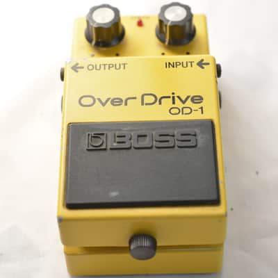 Boss OD-1 Over Drive (Black Label) 1981 - 1985 - Yellow Vintage Guitar Effects Pedal JRC4558D Made in Japan image 8