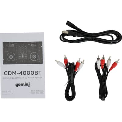 Gemini CDM-4000BT Dual DJ CD/USB Media Player w/Bluetooth/Mixer+Mic+Cable+Case image 15