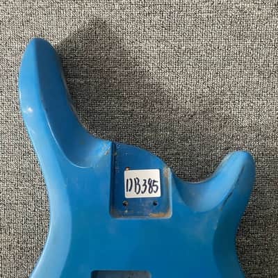 Blue 4 String Bass Basswood Body image 5