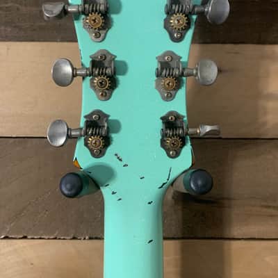 Guild S-200 T Bird Relic Aged Repaint By Real Life Relics Surf Green Prism Flake Nitro Lacquer image 12