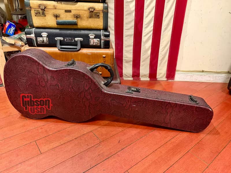 ~1990 Gibson Hardshell SG Case Faux Snake Skin image 1