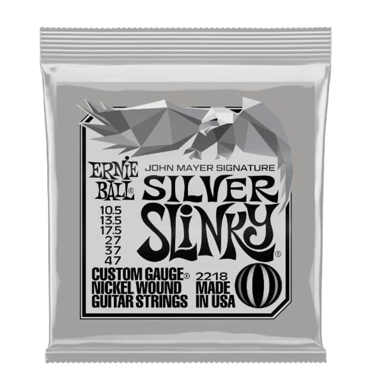 Ernie Ball John Mayer Silver Slinky Nickel Wound Electric Guitar Strings 10.5-47 P02218 image 1