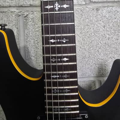 Schecter Demon-6 2014 - 2017 - Aged Black Satin with Hard Case image 7