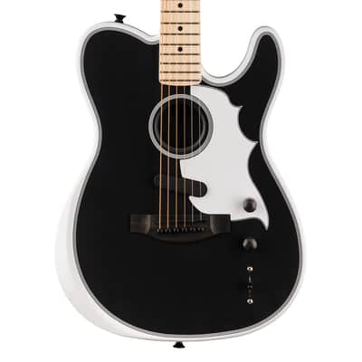 Used Fender Jack White Triplesonic Acoustasonic Tele - Satin Arctic White/Black image 1
