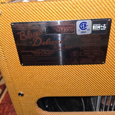 Fender Blues Deluxe Reissue 2-Channel 40-Watt 1x12" Guitar Combo 2005 - Present - Tweed image 3