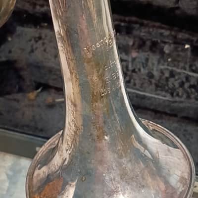 E Benge Resno Tempered Bell Silver Trumpet Los Angeles AS IS Trumpet image 3