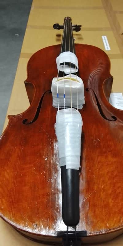 Unbekannt Antikes Barock-Cello aus Schlesien – um 1800 – außergewöhnlicher Klang 1800 - Braun image 1