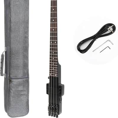 Travel Bass Guitar Electric Headless Bass, 4 Strings Electric Bass with Gigbag & Truss Road & Wire image 1