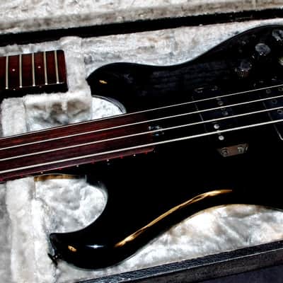 WESTONE X695BK SPECTRUM LX Bass  1986 Black.  BY MATSUMOKU.  TWO NECKS. Fretted & Fretless.  RARE. image 4