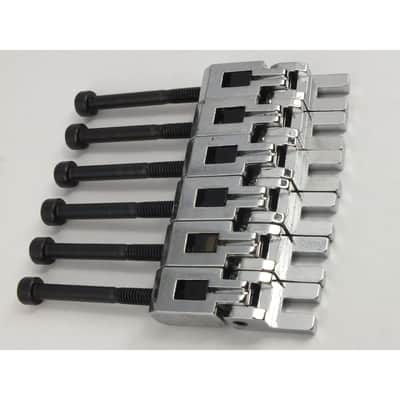 Floyd Rose Bridge Saddles & Locking Screws Set - Chrome image 2