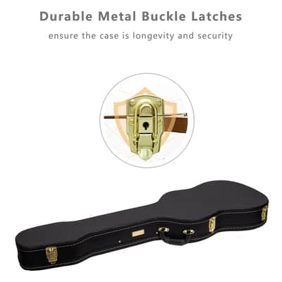 Crossrock Wood Case fits right-hand Precision Bass Style Guitars-Black image 3