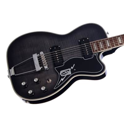 Airline Guitars Tuxedo Blackburst Flame image 3
