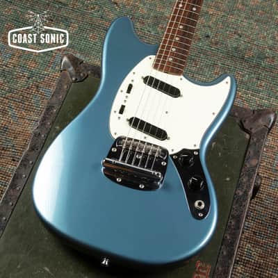 2006 Fender '69 Mustang Matching Headstock MG69 Japan CIJ Old Lake Placid Blue image 8