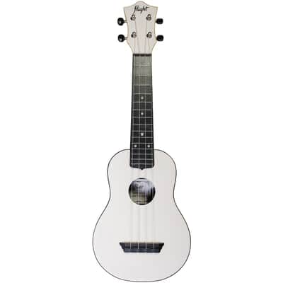 Flight TUS35 White Travel Soprano Ukulele - plastic and a laminate linden top - white image 11