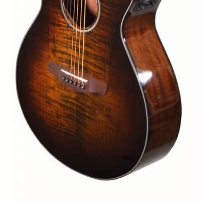 Ibanez AEG70L-TIH Left Handed Acoustic/Electric Guitar – Tiger Burst High Gloss 2024 - Tiger's Eye Burst image 7