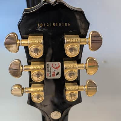 Epiphone Les Paul Custom Ebony (Black) 2010 - Gold Hardware, Grover Tuners, USA Inspected image 10