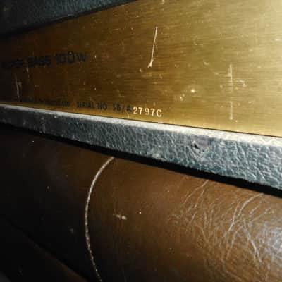 Marshall JMP 1992 Super Bass 2-Channel 100-Watt Head 1971 - Black image 7
