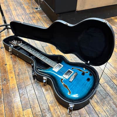 Paul Reed Smith SE Hollowbody II Piezo Electric Guitar Early 2020s Peacock Blue w/Hard Case image 11