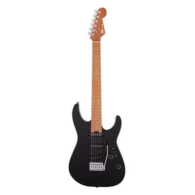 Used Charvel Pro-Mod DK22 SSS 2PT - Gloss Black w/ Caramelized Maple FB image 2