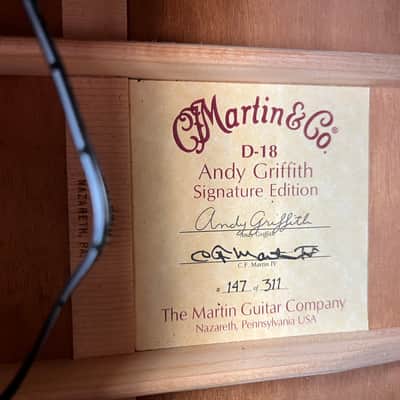 2003 Martin D-18 Andy Griffith Signature Model image 8