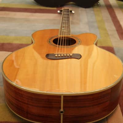 Tacoma Jumbo JK-50CE4 with Original Hard Case refinished KOA Back and Sides. image 8