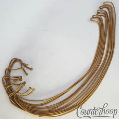 *Leedy Braided Linen 14"Snare Drum Wires/12x 16"Strands Vintage 20s Natural USA* image 1