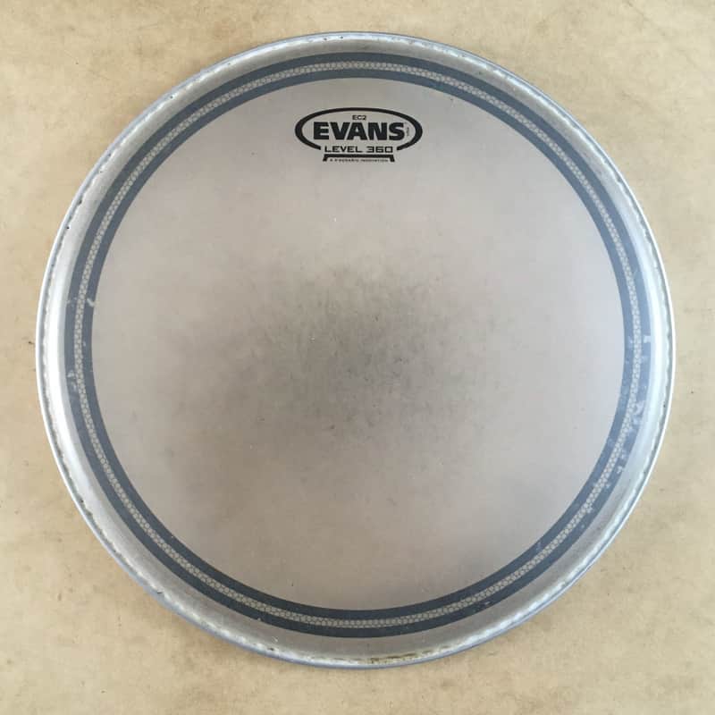 Evans USA EC2 LEVEL 360 Pinstripe Hazy Black Stripe Drum Head A D’addarrio Innovation image 1
