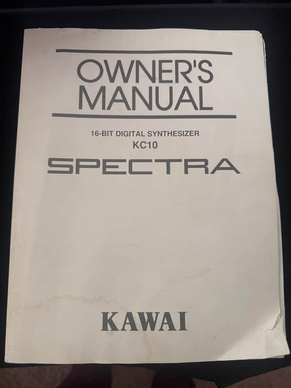 Kawai  Spectra owners manual image 1