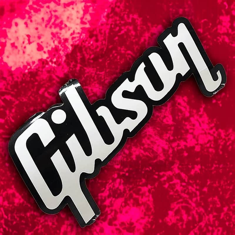 GIBSON GUITARS "WHITE EDITION" LOGO STICKER INSANELY RARE LIMITED EDITION GUITAR CASE CANDY BUMPER STICKER DECAL FREE SHIPPING! image 1