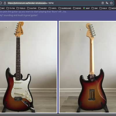 1974 Fender Stratocaster owned by Europe guitarist John Norum image 21