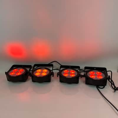 Eliminator Lighting Mega Hex L Par Set of 4 RGBAW+UV LED Wash Lights