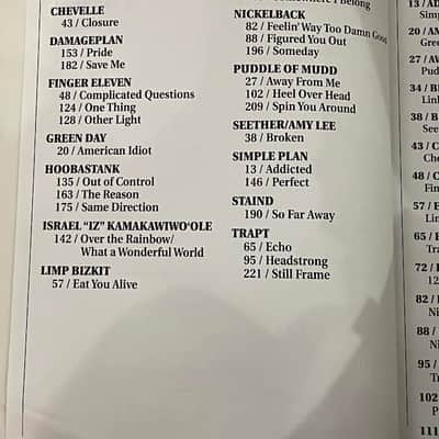 Rock Charts 2005 Guitar Tab Book The Biggest Hits, The Greatest Artist Deluxe Annual Edition image 2