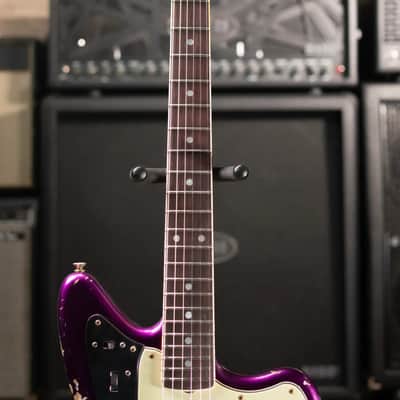Fender Custom Shop 1965 Jaguar Heavy Relic Electric Guitar - Faded Purple Metallic with Hardshell Case image 5