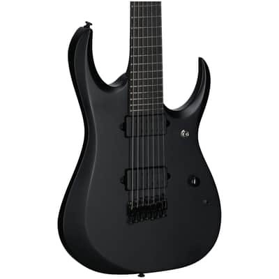 Ibanez RGDRB71 Iron Label Electric Guitar, 7-String, Black Flat Bild 1