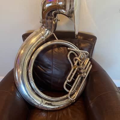 Silver Conn 20K BBb Sousaphone with case, neck, and bits image 1