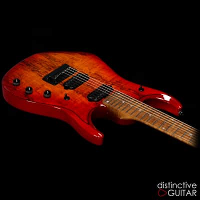 Ernie Ball Music Man John Petrucci BFR #62 JP15 7 String Blood Orange Burst Spalt Maple Top image 3