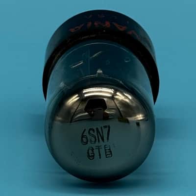 1950s Sylvania 6SN7GTB Vintage Chrome Top Black Plate Preamp Tube! T298 image 4