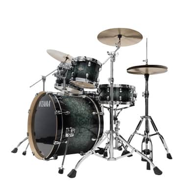 Tama MBS42S-MSL Starclassic Performer Shell Kit 4 pcs - Molten Steel Blue Burst/Chrome HW image 3