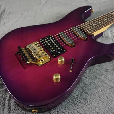 Tokai Floyd Rose - Purple Fade Sharkfin Guitar HSS L. White Pickups image 4