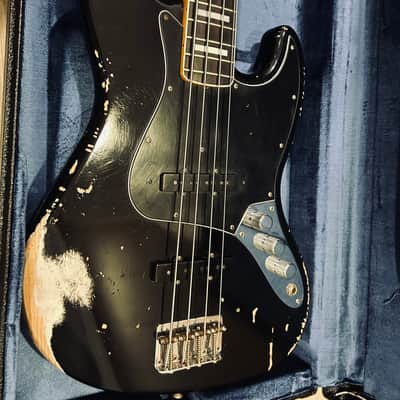 FENDER CUSTOM SHOP JAZZ BASS LIMITED EDITION BLACK HEAVY RELIC 2023 image 3