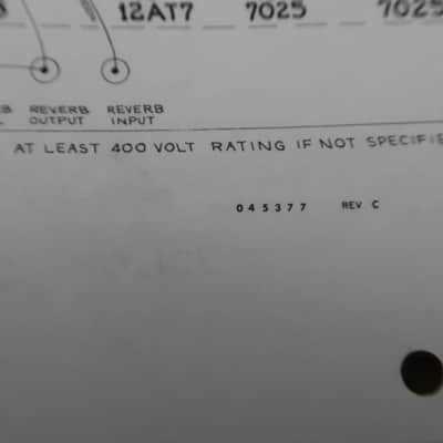 Fender Twin Reverb AC568 1968 Schematic Double Sided Original! image 7