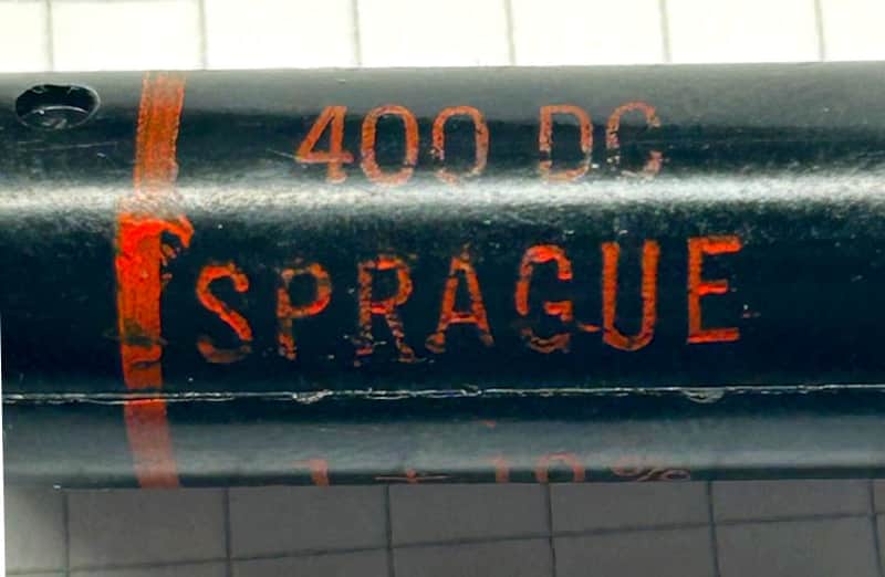 Sprague New Old Stock .1 uF / 400V Black Beauty Capacitor 1960's Fender Jazz Bass upgrade image 1