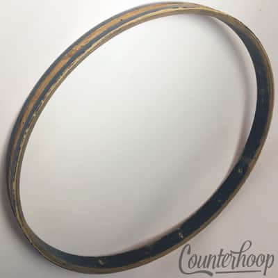 *Gretsch 14" 3-Ply Maple Wood Hoop/Rim Snare/Tom Drum Batter Vintage 40s Black* image 2