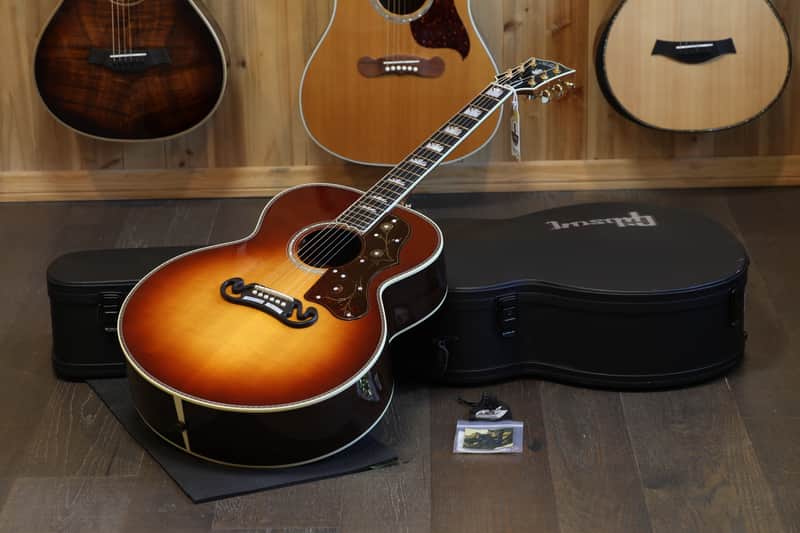 Minty! 2023 Gibson Custom Shop SJ-200 Deluxe Acoustic Guitar Rosewood Burst + OHSC